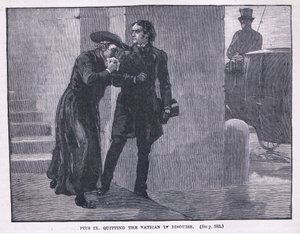 Pío IX abandonando el Vaticano disfrazado AD 1843 de Gordon Frederick Browne